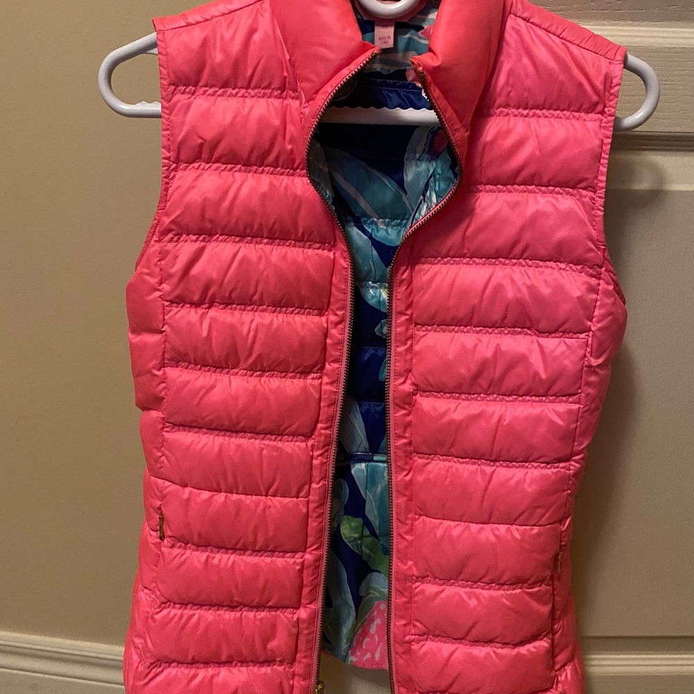 Lilly Pulitzer Coral Quilted Vest
